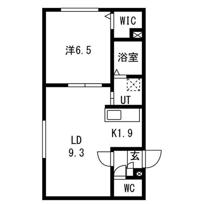 北海道札幌市白石区本郷通8丁目北(マンション)の賃貸物件の間取り