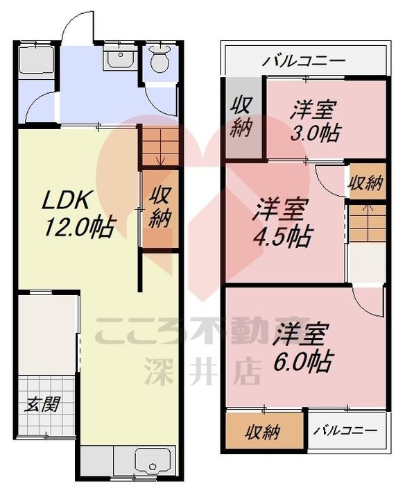 大阪府堺市北区東浅香山町1(一戸建)の賃貸物件の間取り