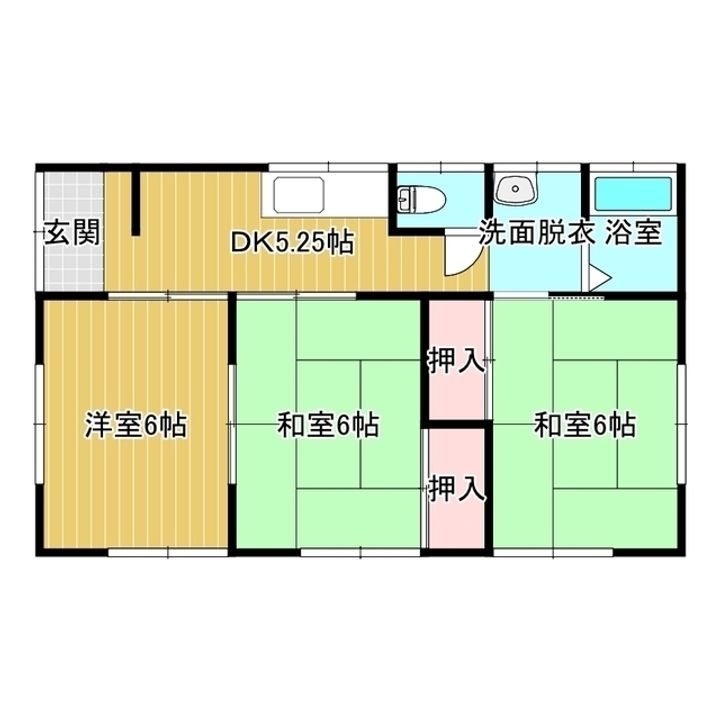 山梨県中央市東花輪(一戸建)の賃貸物件の間取り