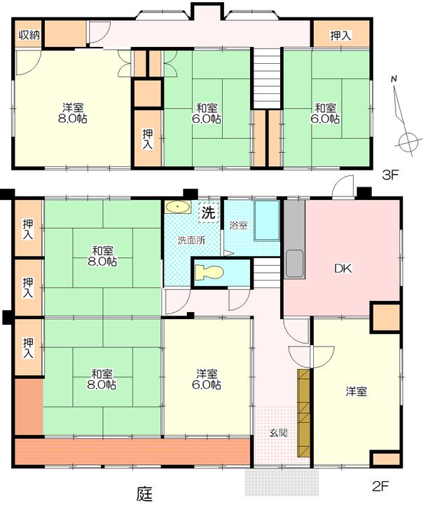 堀越ビル2F・3Fの間取り