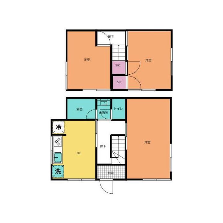 神奈川県厚木市山際(一戸建)の賃貸物件の間取り