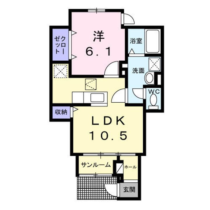 クレール東寺尾の間取り
