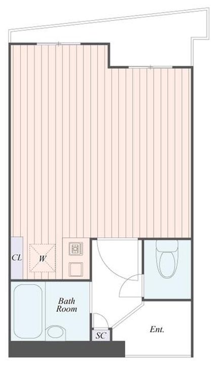 東京都新宿区新宿7(マンション)の賃貸物件の間取り