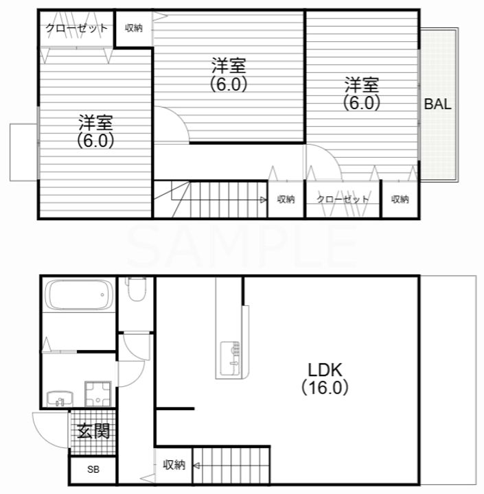 ディアコート西明石 B棟の間取り