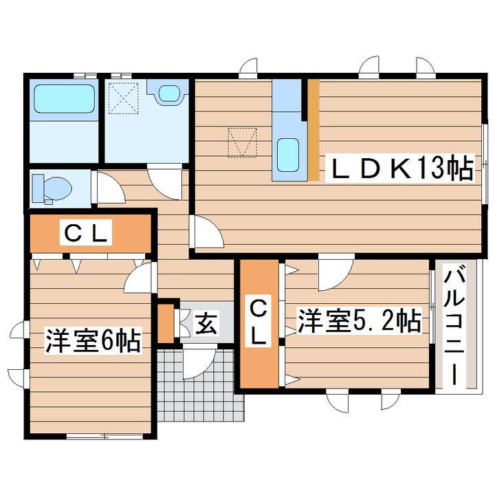 宮城県仙台市太白区西の平1(一戸建)の賃貸物件の間取り