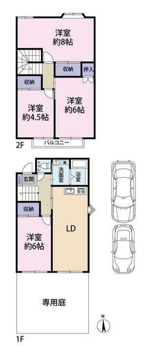 神奈川県逗子市小坪1(一戸建)の賃貸物件の間取り