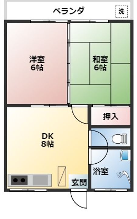 コーポ長田の間取り