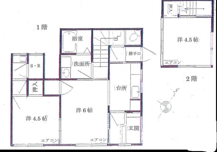 東京都東村山市栄町2(一戸建)の賃貸物件の間取り
