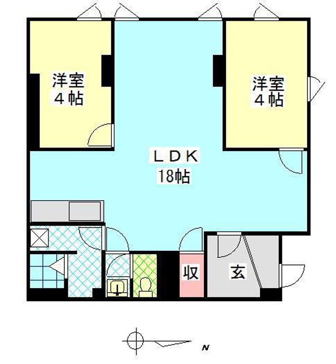 南須賀コーポの間取り
