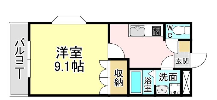 福岡県北九州市八幡西区陣原3(アパート)の賃貸物件の間取り