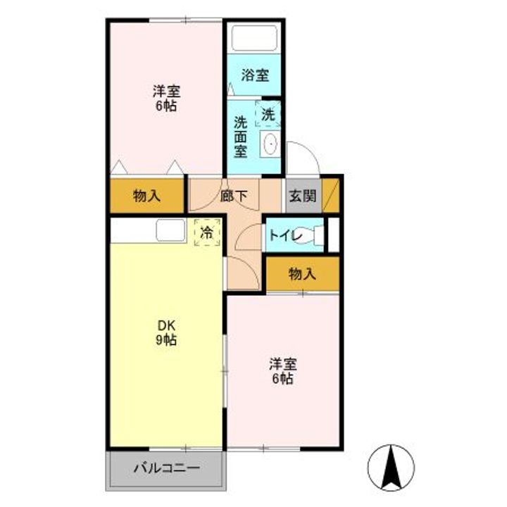 栃木県小山市駅南町2(アパート)の賃貸物件の間取り