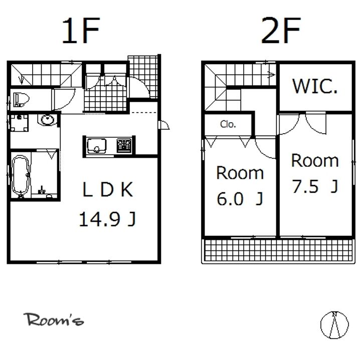群馬県高崎市飯塚町(一戸建)の賃貸物件の間取り