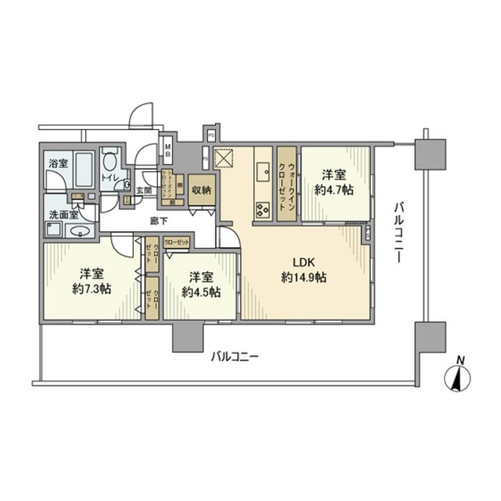 イニシア新川崎の間取り