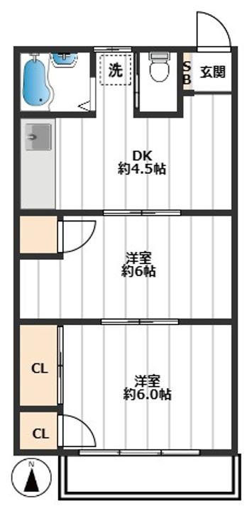 KTハイツの間取り