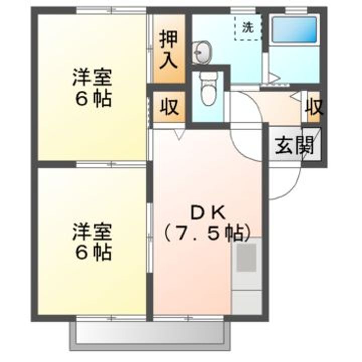 パレス曙 Aの間取り
