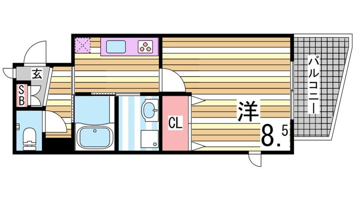 兵庫県神戸市垂水区名谷町字横尾(マンション)の賃貸物件の間取り