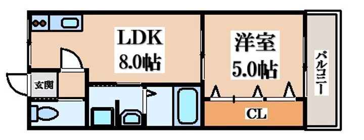 ソレイユ住道の間取り
