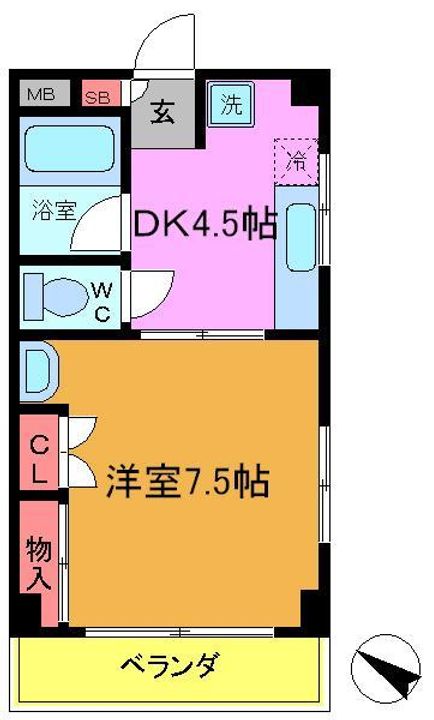 セカンドラインマンションの間取り