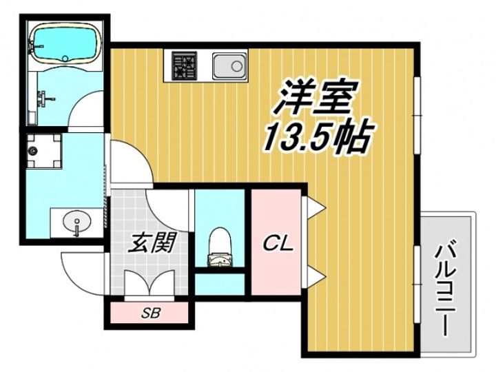 Baron Garden武庫之荘の間取り
