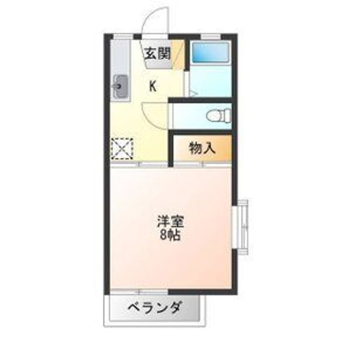 栃木県宇都宮市城東2(アパート)の賃貸物件の間取り