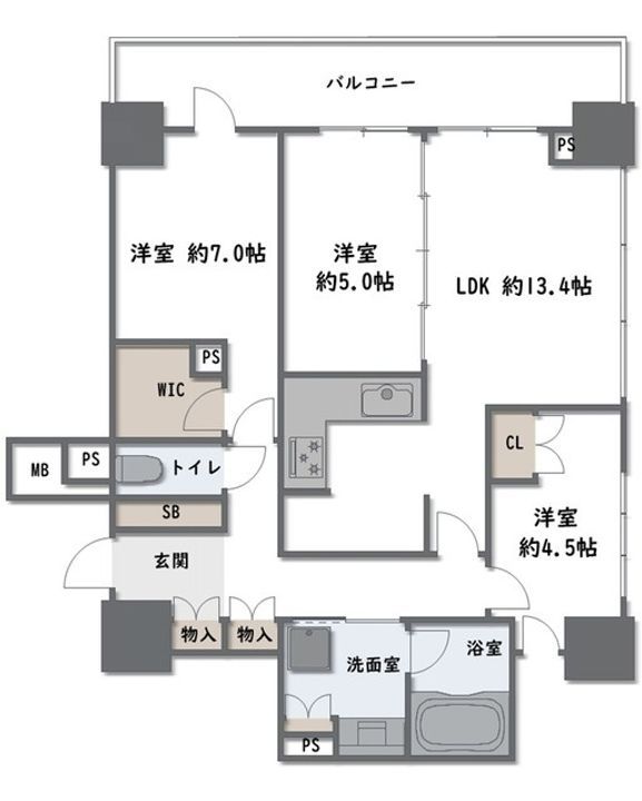 シティータワー梅田イーストの間取り