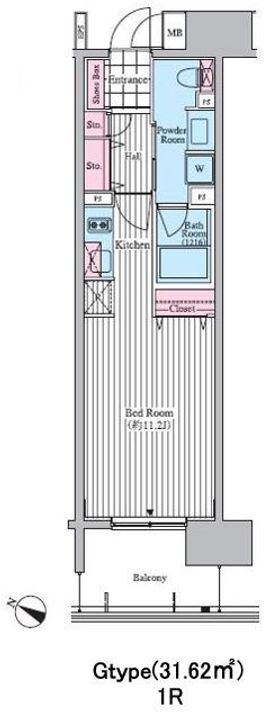 東京都北区東十条2(マンション)の賃貸物件の間取り