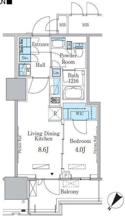 東京都中央区晴海5(マンション)の賃貸物件の間取り