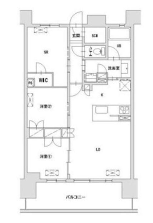 東京都八王子市八日町(マンション)の賃貸物件の間取り