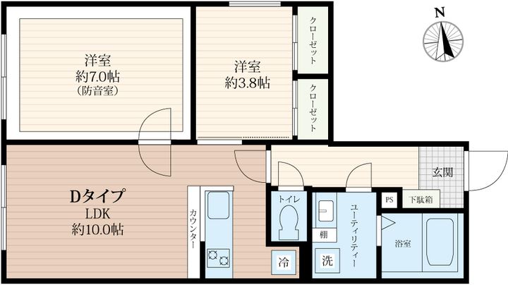 「防音マンション」(仮)VORT豊玉中レジデンスの間取り