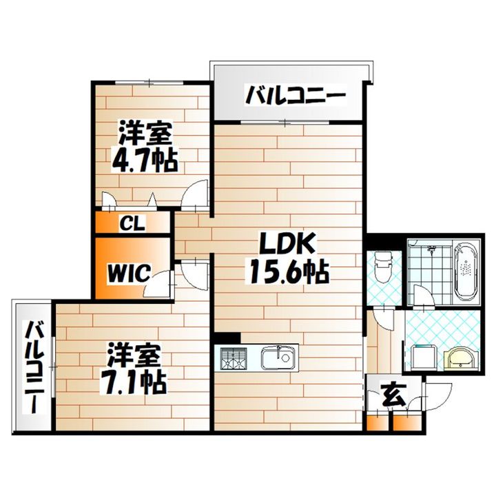 シャーメゾンシエロの間取り