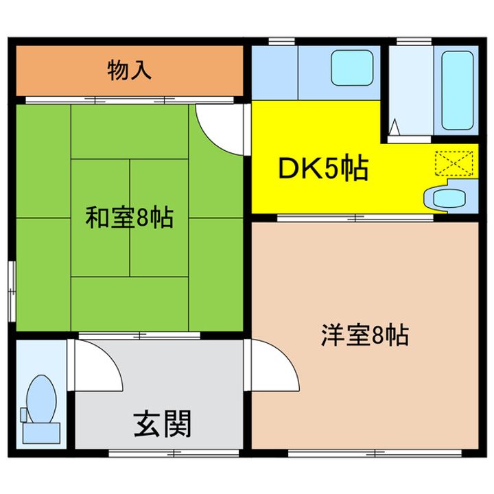 岐阜県羽島市足近町市場(一戸建)の賃貸物件の間取り