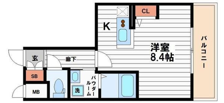 プロシード大阪城南の間取り