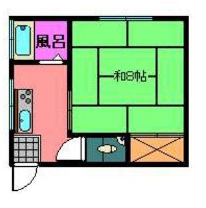 米代アパートA棟の間取り