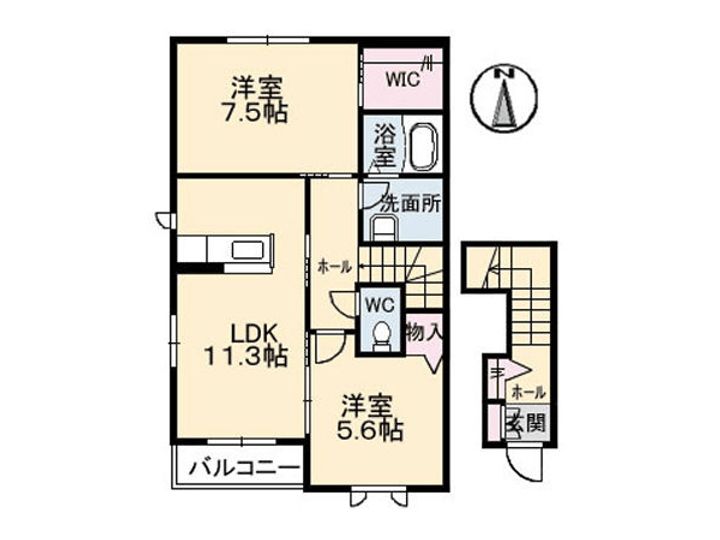 シャーメゾン モモの間取り