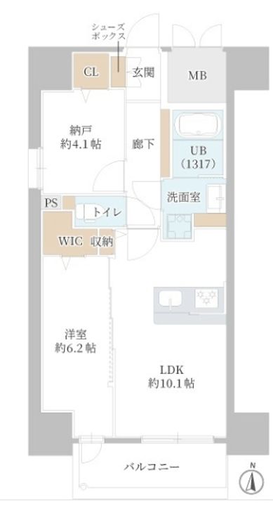 大阪府大阪市西区立売堀3(マンション)の賃貸物件の間取り
