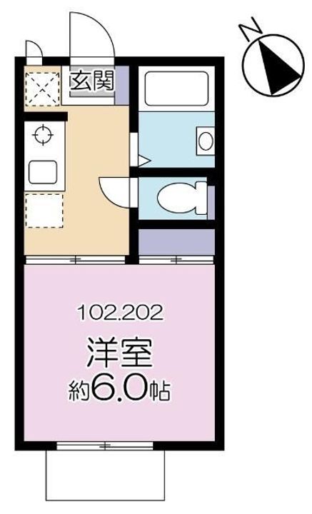 東京都目黒区東山1(アパート)の賃貸物件の間取り