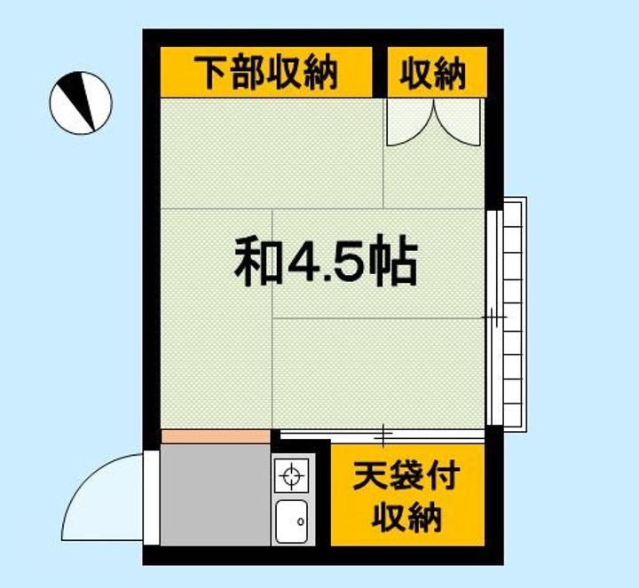 東京都中野区弥生町4(アパート)の賃貸物件の間取り