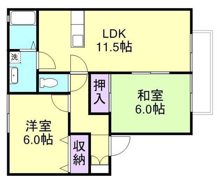 メゾン誠芳A・B棟の間取り