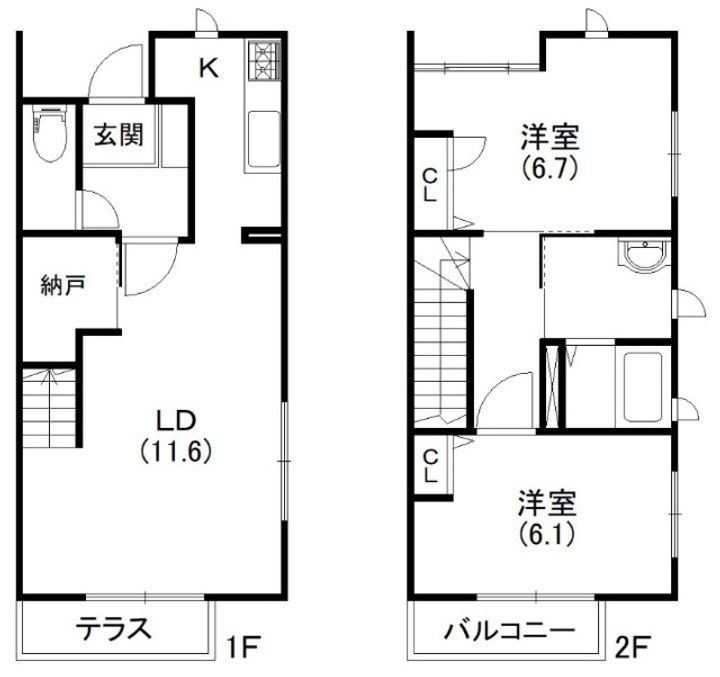 静岡県浜松市浜名区細江町気賀(一戸建)の賃貸物件の間取り