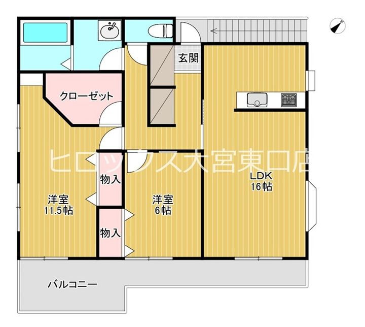 埼玉県さいたま市大宮区堀の内町1(一戸建)の賃貸物件の間取り