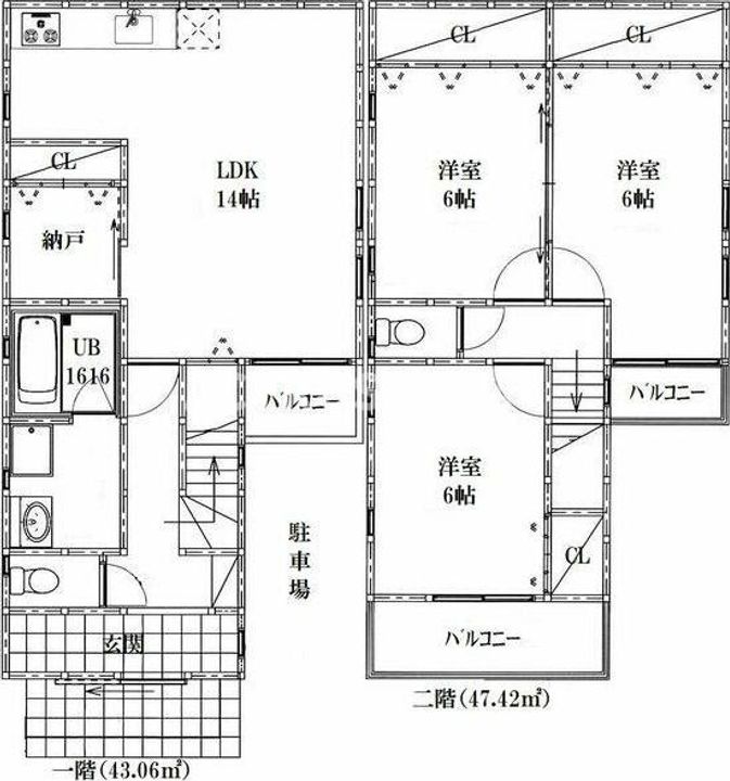 大阪府大阪市阿倍野区昭和町2(一戸建)の賃貸物件の間取り