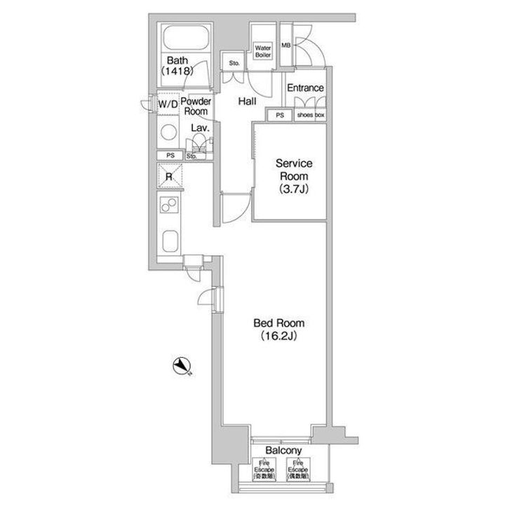 東京都渋谷区千駄ヶ谷4(マンション)の賃貸物件の間取り