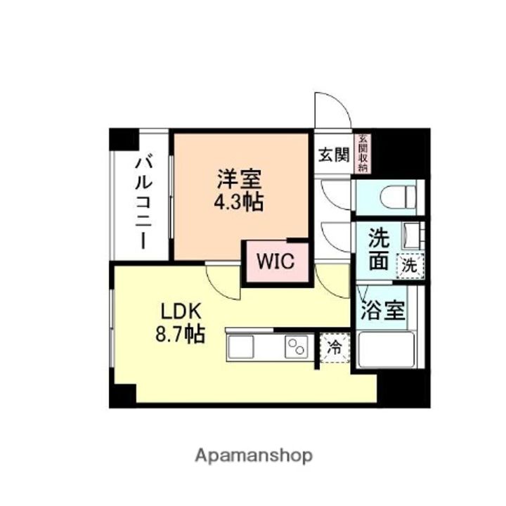 富山県富山市小泉町(マンション)の賃貸物件の間取り