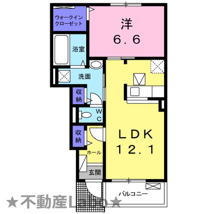 徳島県板野郡松茂町満穂字満穂開拓(アパート)の賃貸物件の間取り