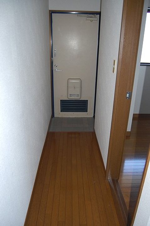 文化マンションの玄関