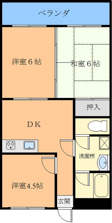 文化マンションの間取り