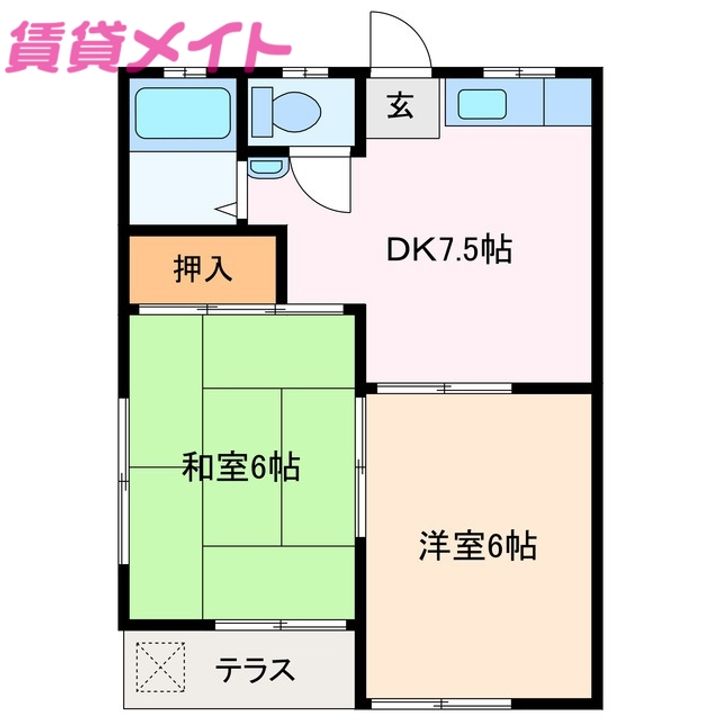 コーポタナカの間取り