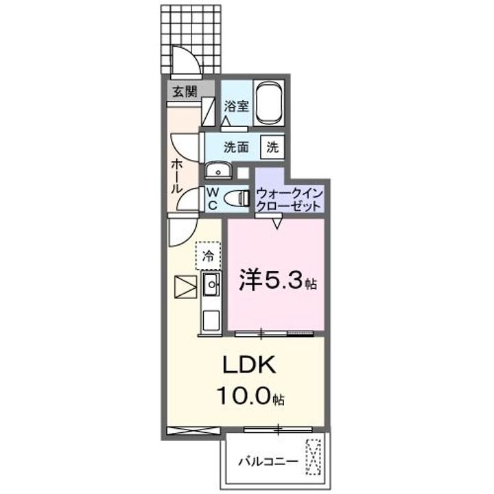 山口県防府市清水町(アパート)の賃貸物件の間取り
