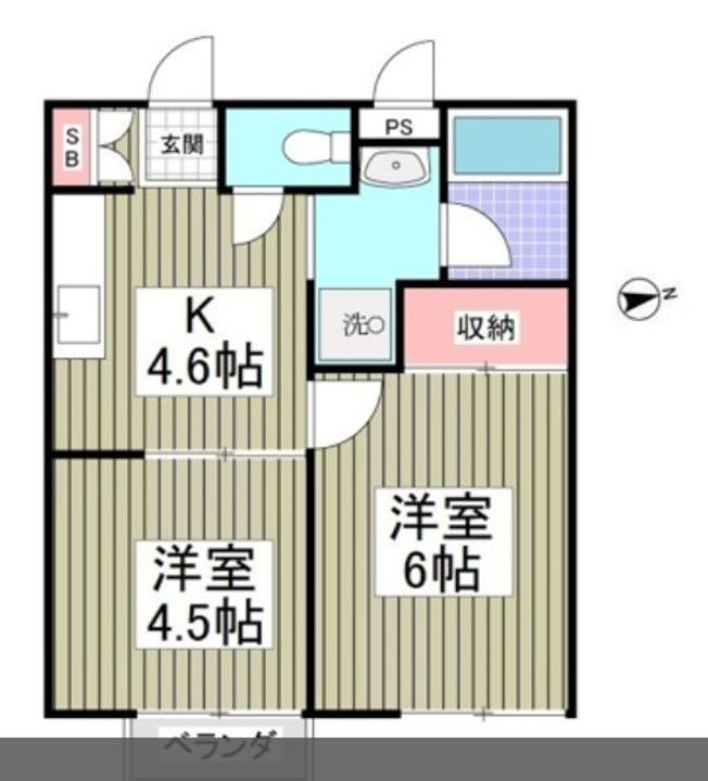 埼玉県熊谷市平戸(アパート)の賃貸物件の間取り