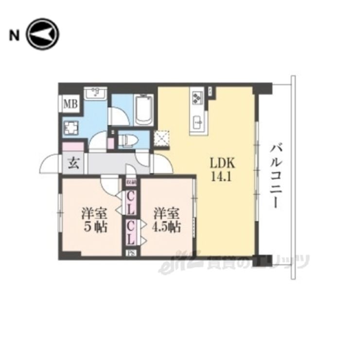 ブランシエスタ山科大塚の間取り